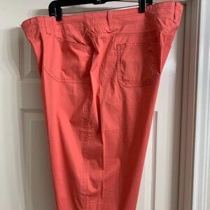 Sonoma Brand Women's Coral Color Capri Pants, Size 24W, NWT